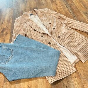 Orange + Blue patterned Blazer